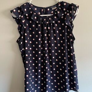 Tommy Hilfiger Navy Polka Dot Blouse